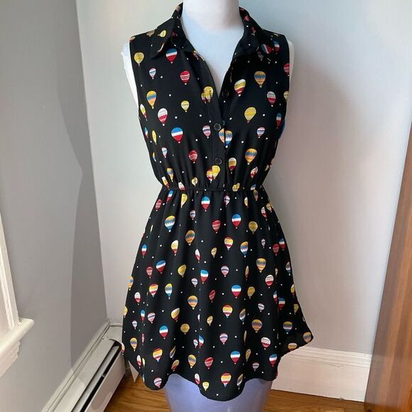 Colorful Hot Air Balloon Print Mini Dress - Picture 5 of 10